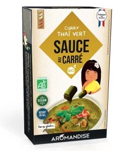 Sauce au Carré Curry Thaï Vert - DLUO 04/22 BIO, 90 g